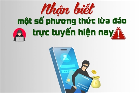 [INFOGRAPHIC] Nhận biết một số phương thức lừa đảo trực tuyến hiện nay